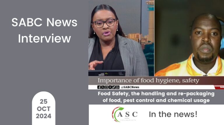 ASC Consultants – SABC News Interview (Importance of Food Hygiene)