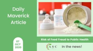 Media - Daily Maverick Article (The Risk of Food Fraud to Public Health)