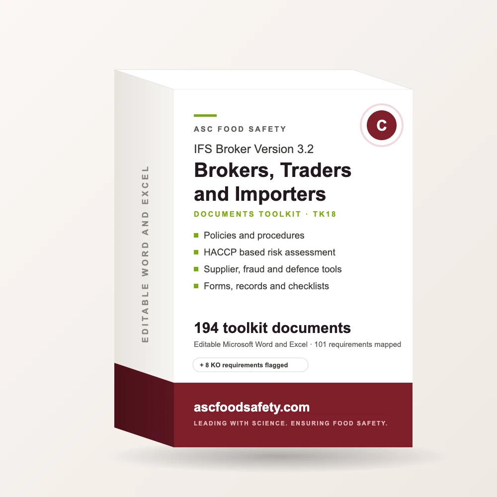 IFS Broker Version 3.2 document templates toolkit TK18 for brokers, traders and importers