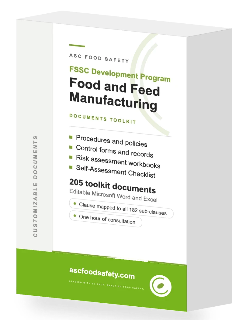 FSSC Development Program V2.0 Food and Feed Manufacturing document templates toolkit box, 205 documents
